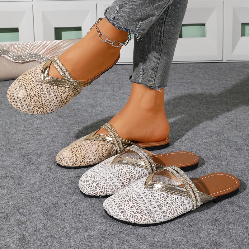 Slip On Mule Flat - Sandalias de playa cerradas de verano