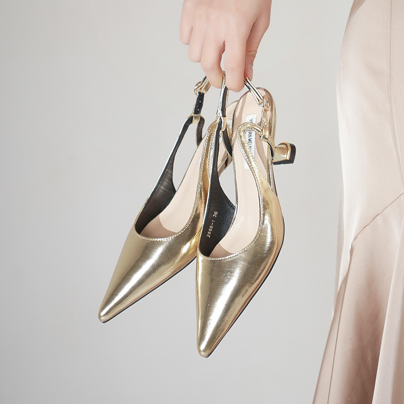 Women'S Shoes Professional - Sandalias de tacón fino de charol