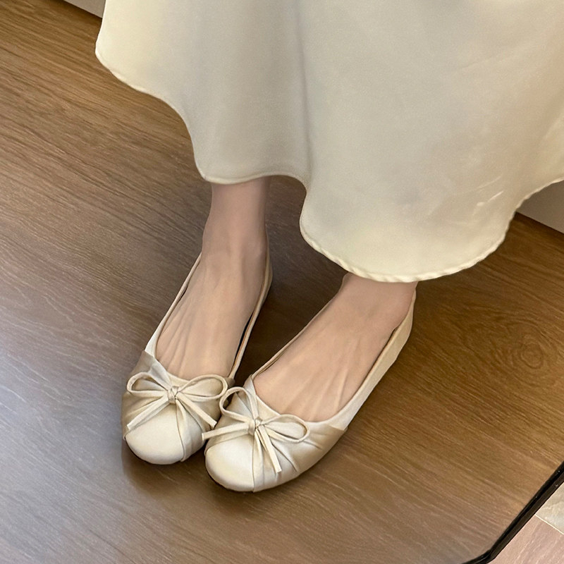 Women Shoes Heels - Nuevos Zapatos Planos de Satén con