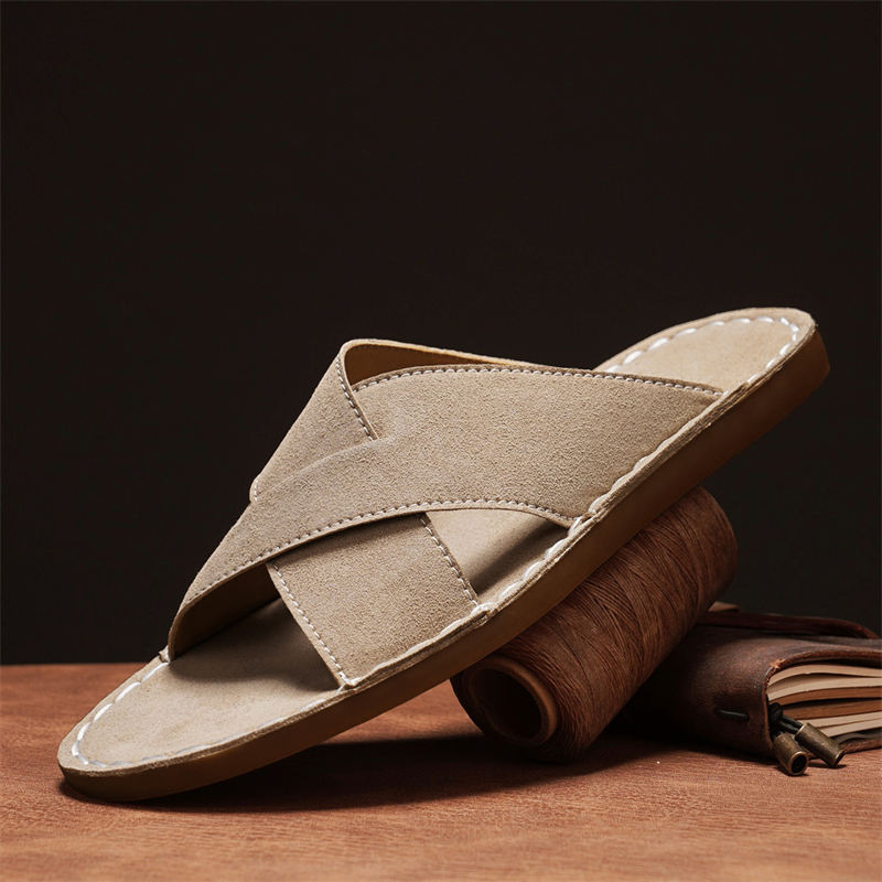 Slip On Mule Flat - Sandalias Antideslizantes para Hombre, Zapatos de