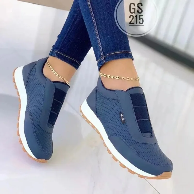 Women'S Shoes Navy Blue - Zapatillas Deportivas Casuales para Mujer, Transpirables,