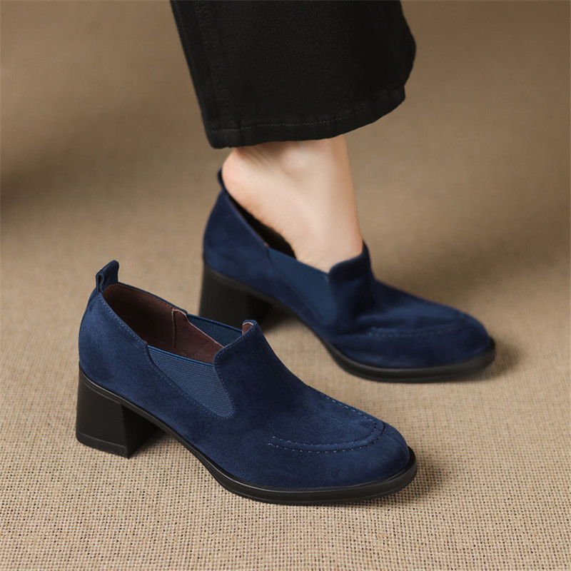 Women'S Shoes Navy Blue - Nuevos zapatos de mujer de gamuza