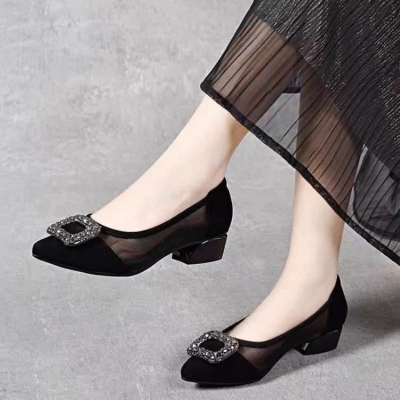 Women Shoes Heels - Elegantes Zapatos de Tacón Cuadrado con