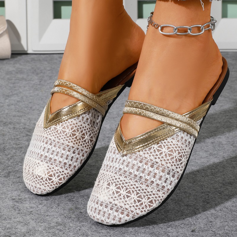 Sandalias de playa cerradas de - Slip On Mule Flat reseña y precio