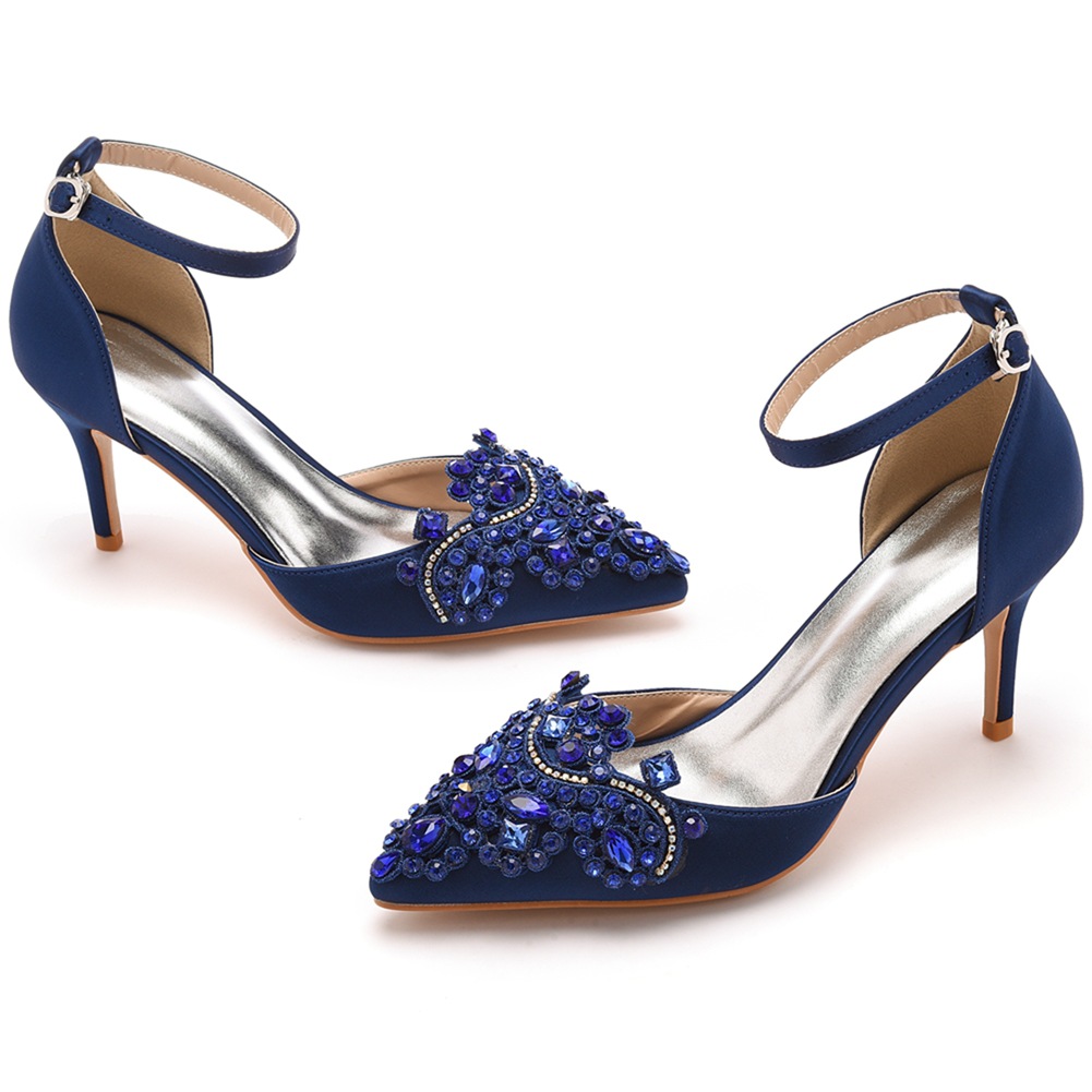 Sandalias de tacón alto con pu - Women'S Shoes Navy Blue reseña y precio