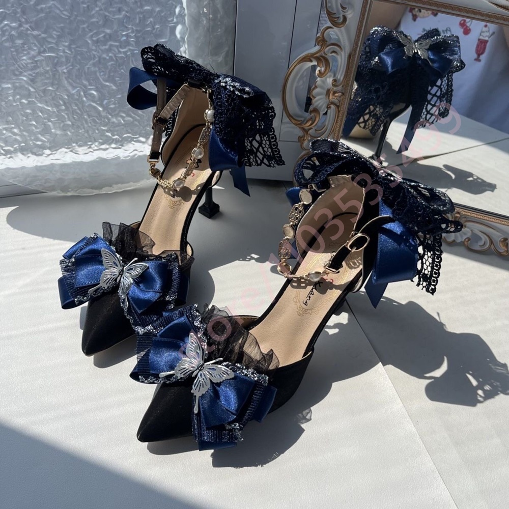 Nuevos Zapatos de Tacón de Sat - Women'S Shoes Navy Blue reseña y precio