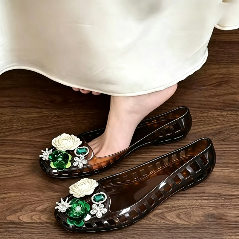 Sandalias planas de lujo para  - Jelly Sandal Women reseña y precio