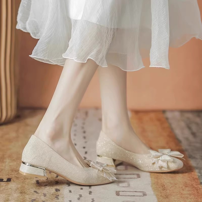 Zapatos de boda bajos con suel - Women Shoes Heels reseña y precio