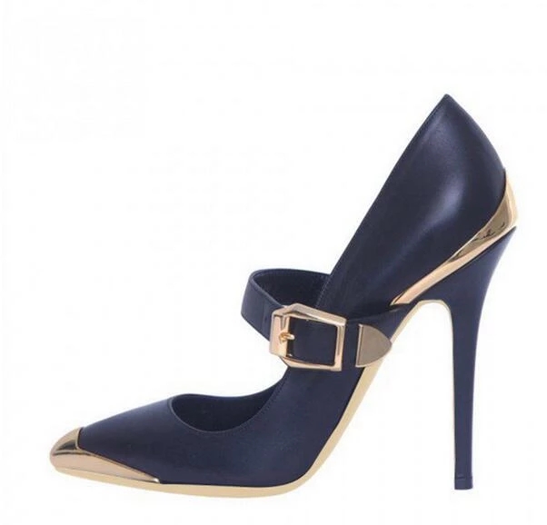 Zapatos de tacón de aguja con  - Women'S Shoes Navy Blue reseña y precio