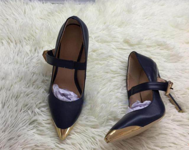 Zapatos de tacón de aguja con  - Women'S Shoes Navy Blue reseña y precio