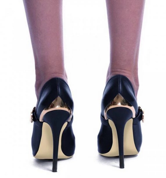 Zapatos de tacón de aguja con  - Women'S Shoes Navy Blue reseña y precio