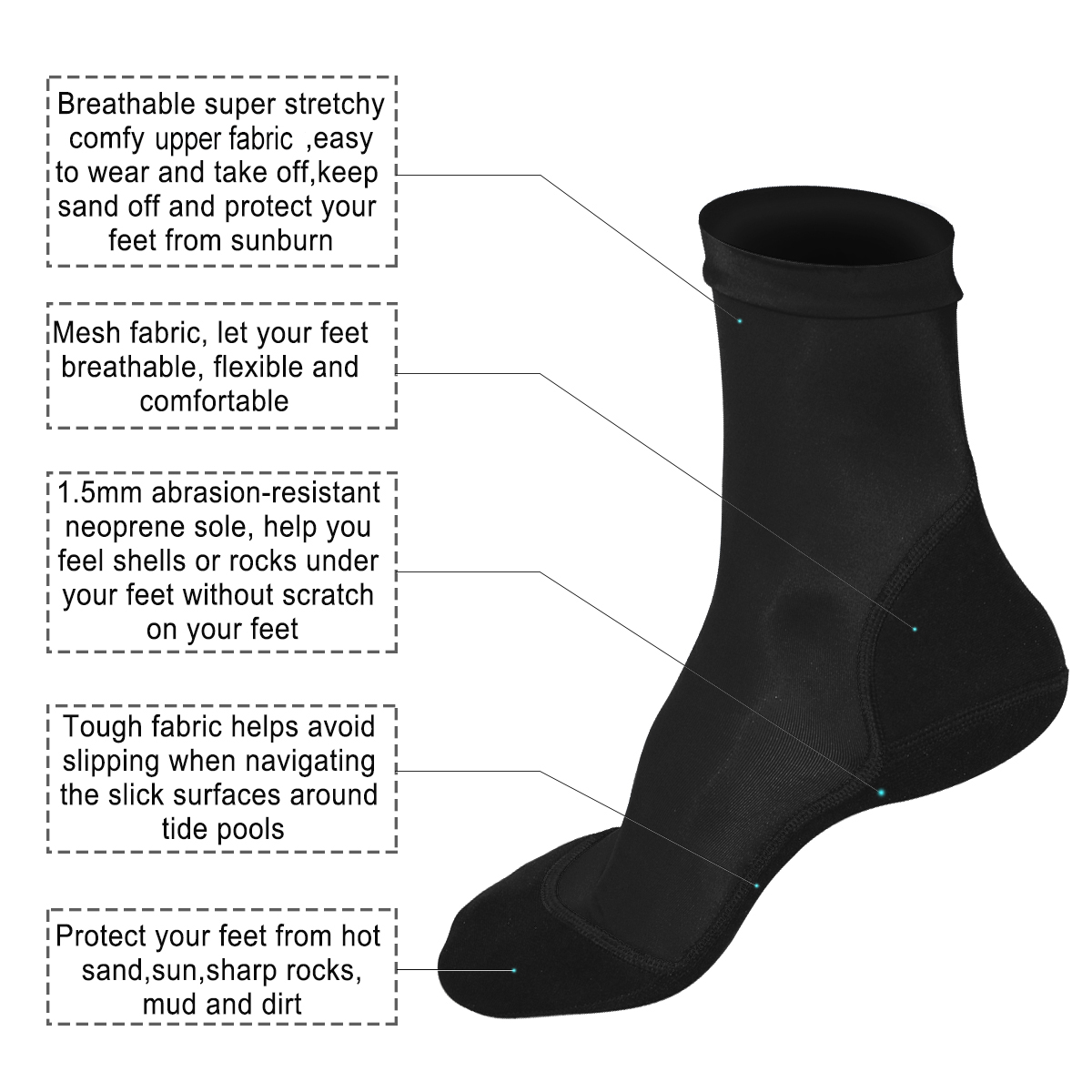 Calcetines de aleta de neopren - Women'S Shoes For Neuropathy reseña y precio