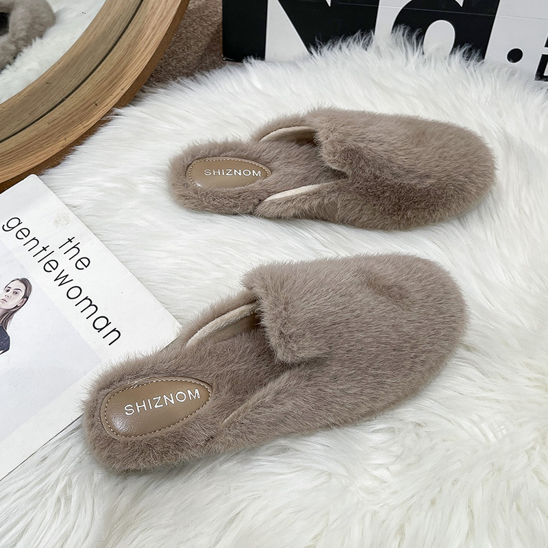 Zapatilla de piel esponjosa co - Slip On Mule Flat reseña y precio