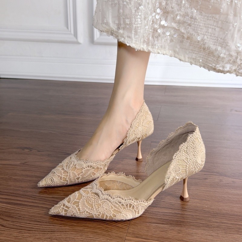 Zapatos de tacón alto de encaj - Women Shoes Heels reseña y precio