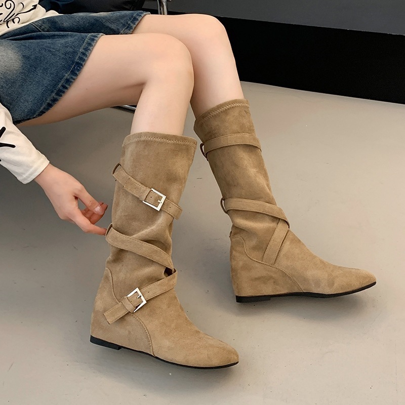 Botas de media pantorrilla de  - Women Shoes Size Chart reseña y precio
