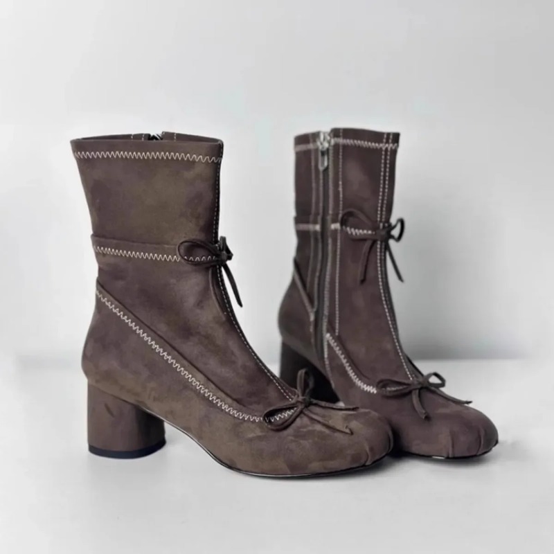 Botas de tacón alto con lazo e - Women'S Shoes Chelsea reseña y precio