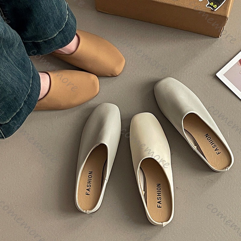 Comemore, medias zapatillas Ba - Slip On Mule Flat reseña y precio