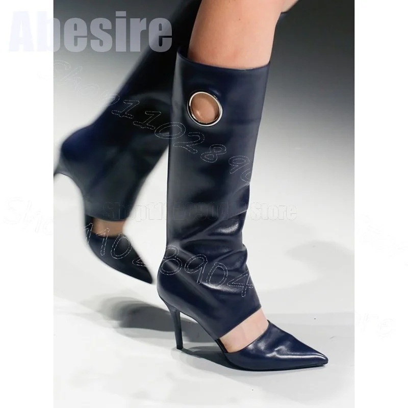 Botas con punta en pico y dise - Women'S Shoes Navy Blue reseña y precio