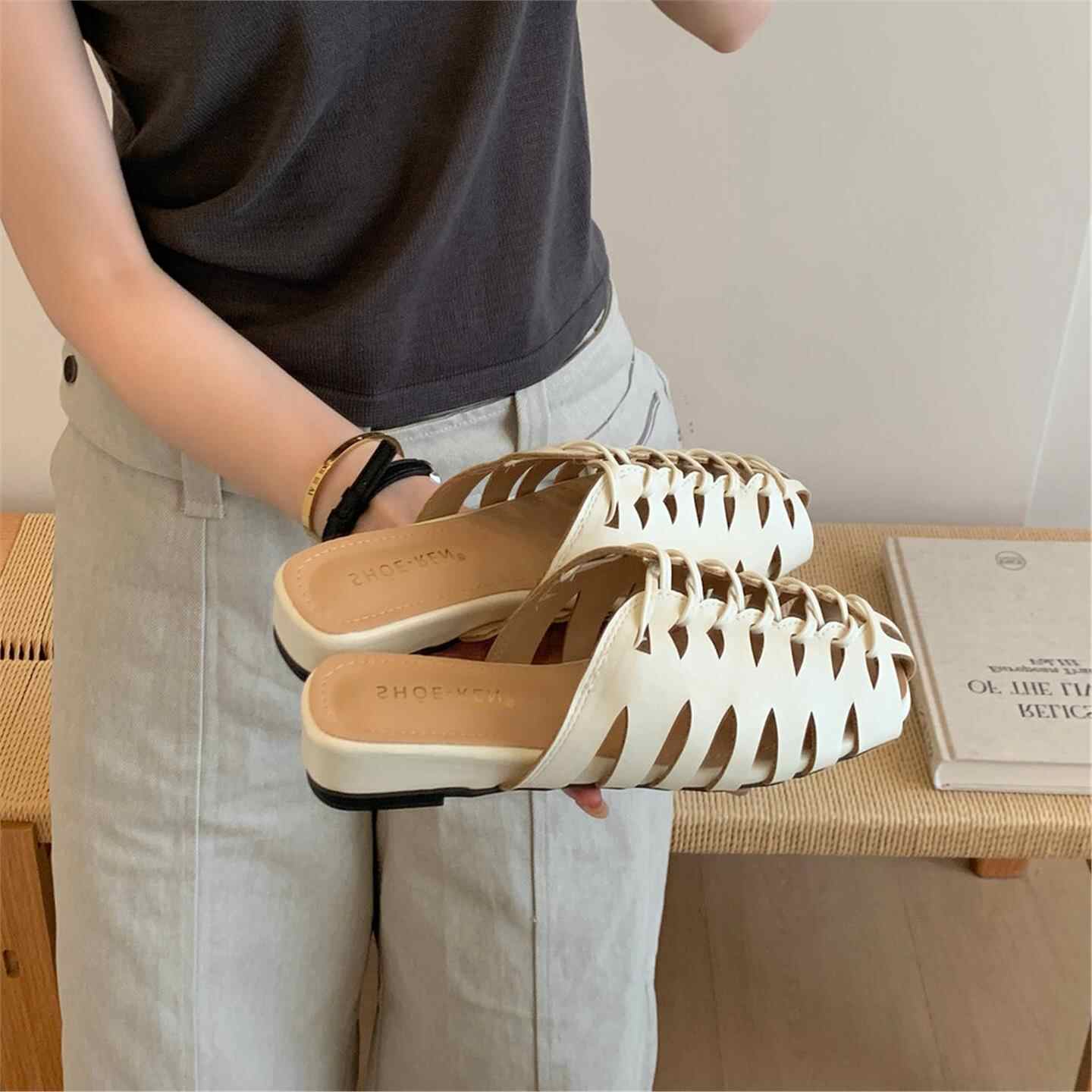 Sandalias de playa de lujo par - Slip On Mule Flat reseña y precio