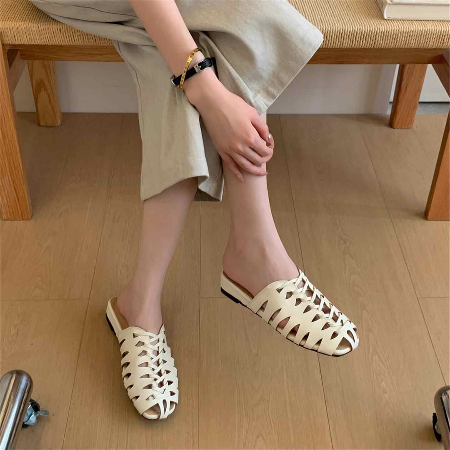 Sandalias de playa de lujo par - Slip On Mule Flat reseña y precio