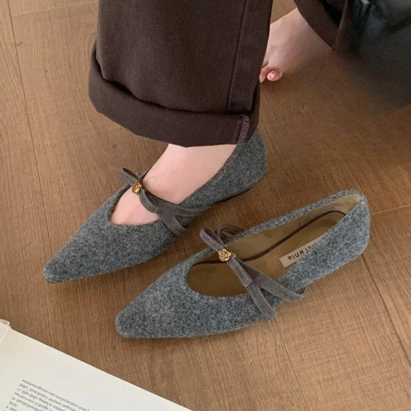 Zapatos de tacón bajo con punt - Women Shoes Brand reseña y precio