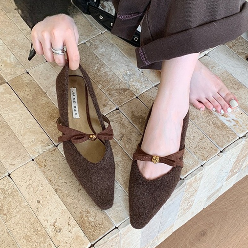Zapatos de tacón bajo con punt - Women Shoes Brand reseña y precio