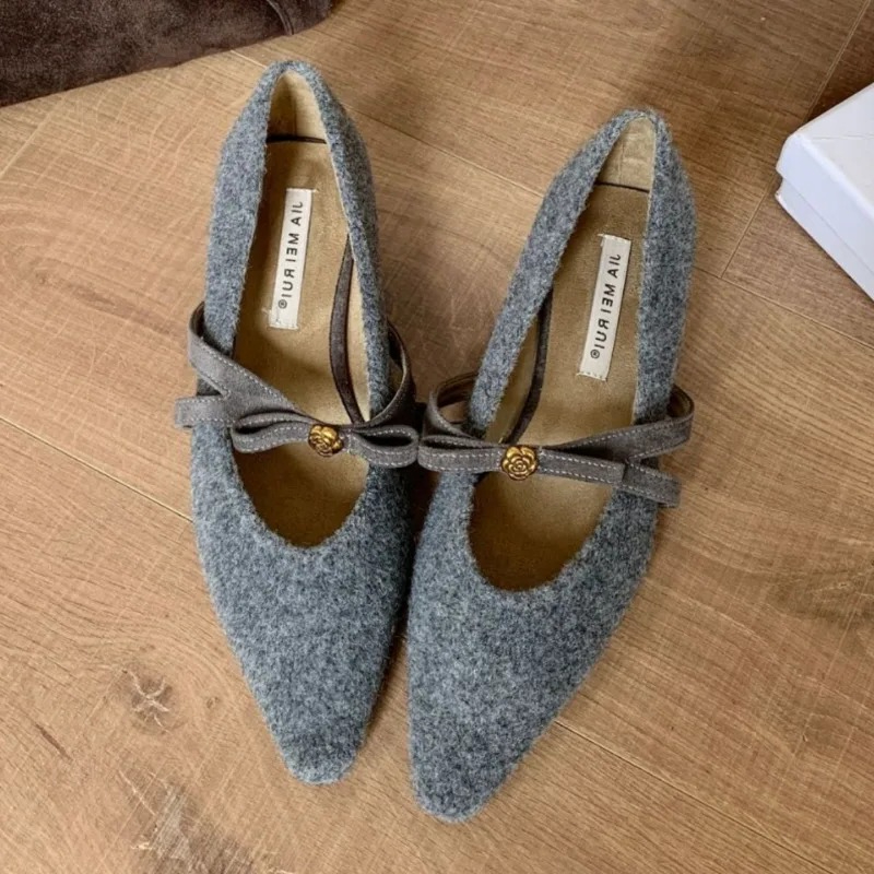 Zapatos de tacón bajo con punt - Women Shoes Brand reseña y precio