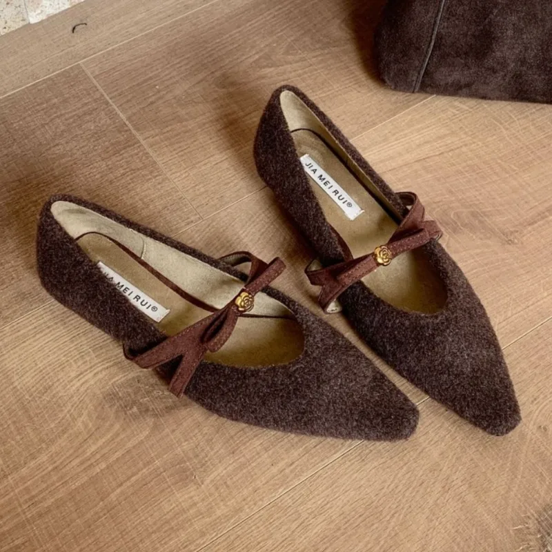 Zapatos de tacón bajo con punt - Women Shoes Brand reseña y precio