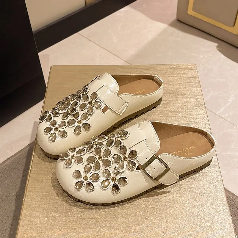Zuecos de Mujer con Hebilla de - Slip On Mule Flat reseña y precio