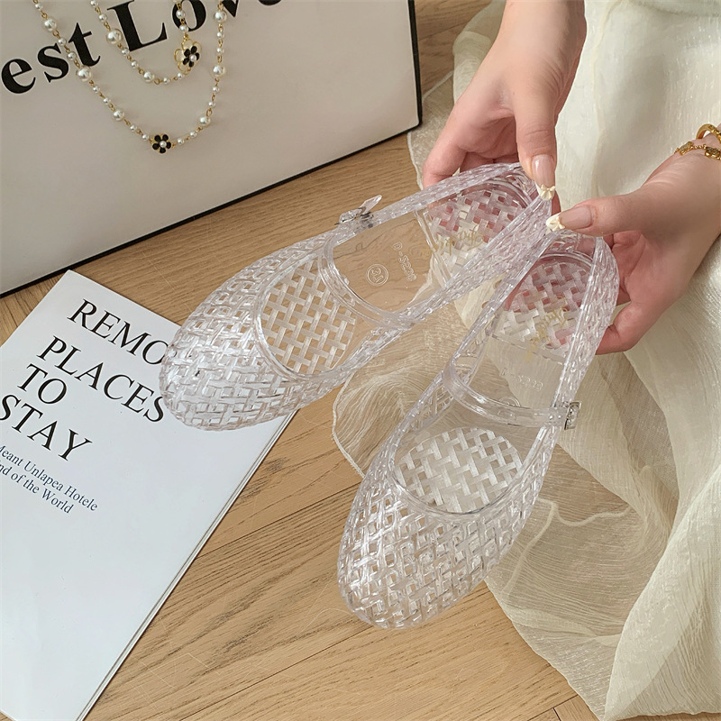 Zapatillas transparentes de cr - Jelly Sandal Women reseña y precio