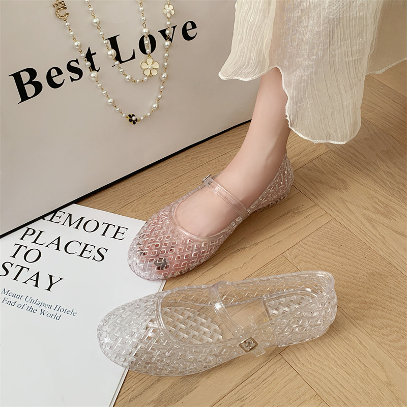 Zapatillas transparentes de cr - Jelly Sandal Women reseña y precio