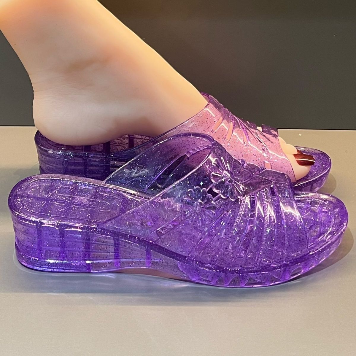 Sandalias de cuña de gelatina  - Jelly Sandal Women reseña y precio