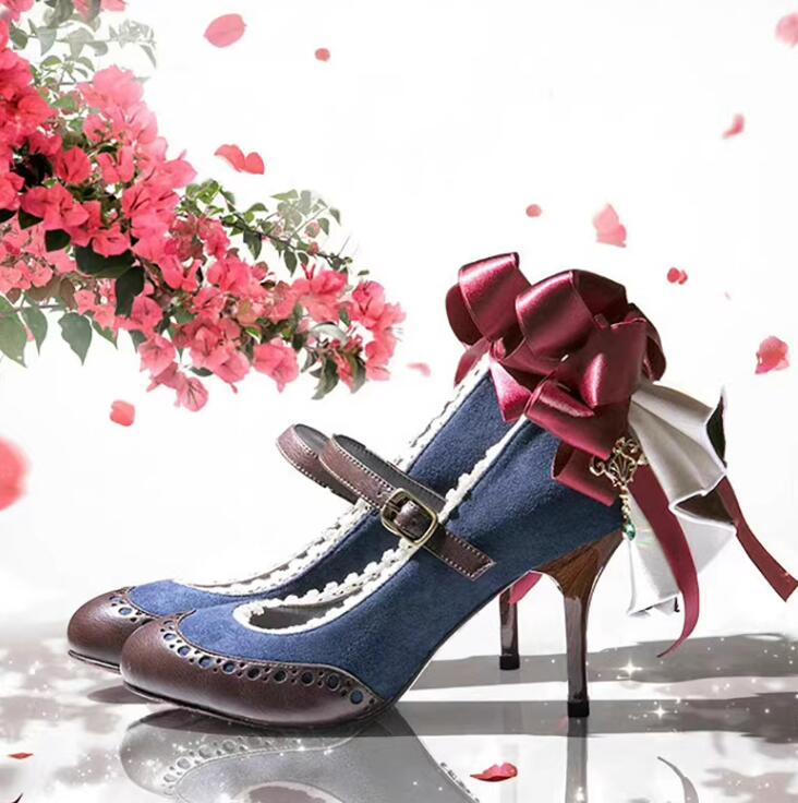 Pajarita trasera Sexy con vola - Women'S Shoes Navy Blue reseña y precio