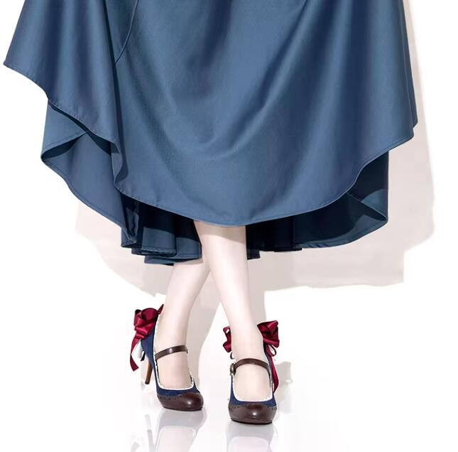 Pajarita trasera Sexy con vola - Women'S Shoes Navy Blue reseña y precio